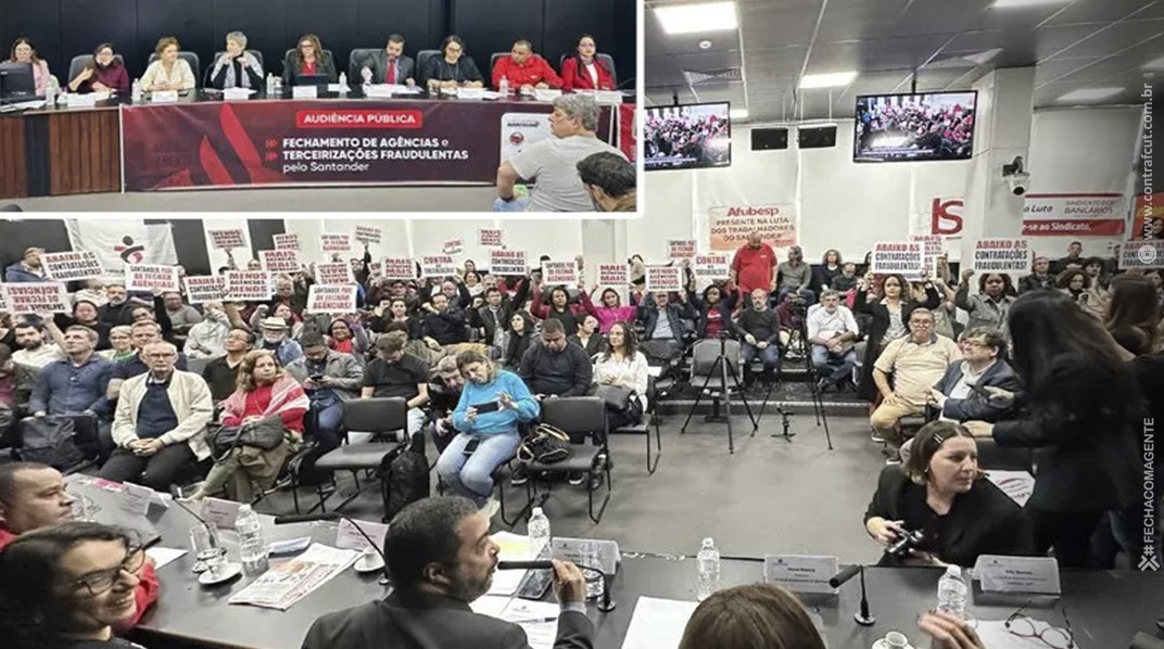 Audiência pública na Alesp denuncia as fraudes trabalhistas cometidas pelo Santander
