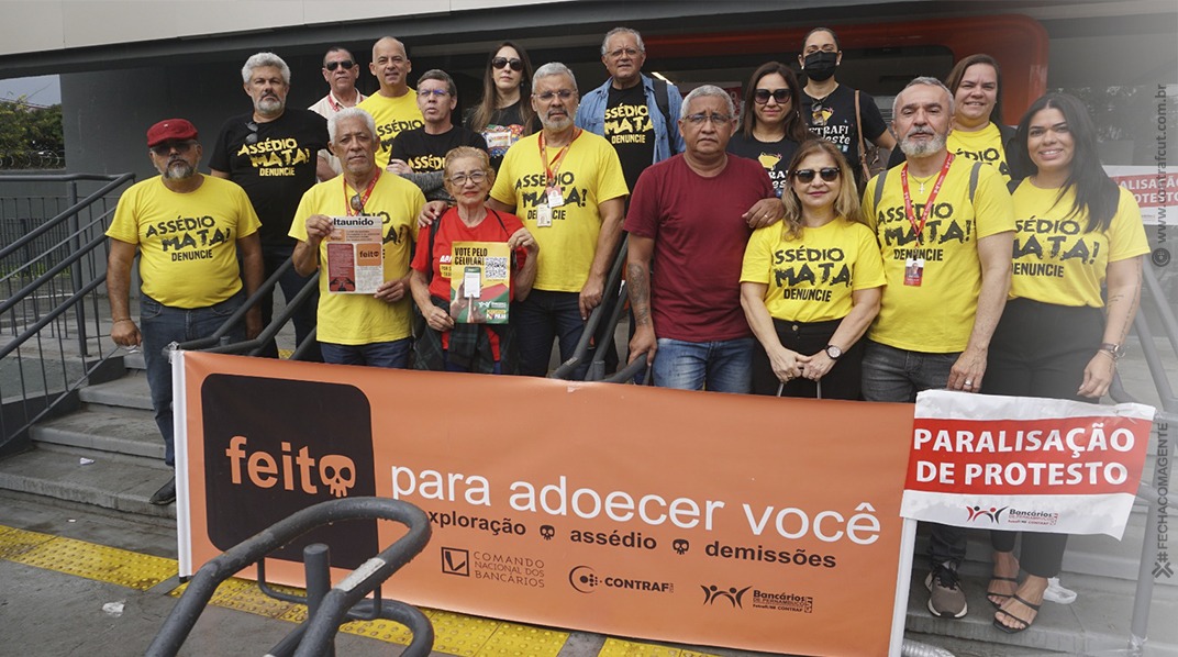 Trabalhadores do Itaú realizam protestos em várias cidades contra demissões e precarização do emprego