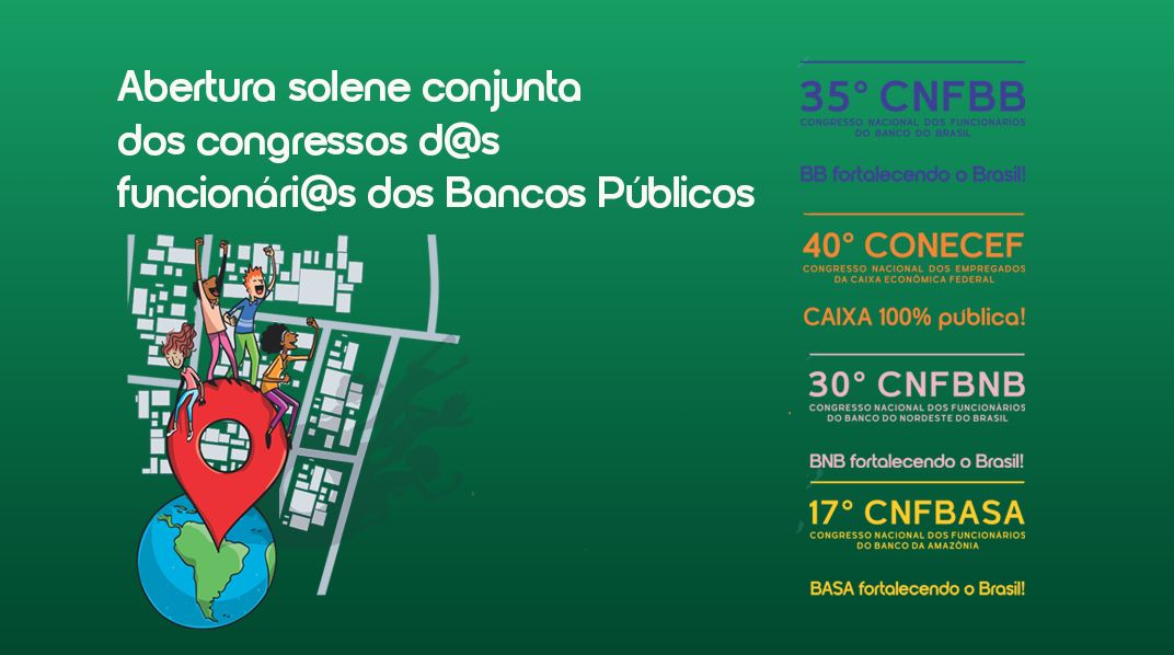 Veja ao vivo a abertura dos congressos de trabalhadores de bancos públicos