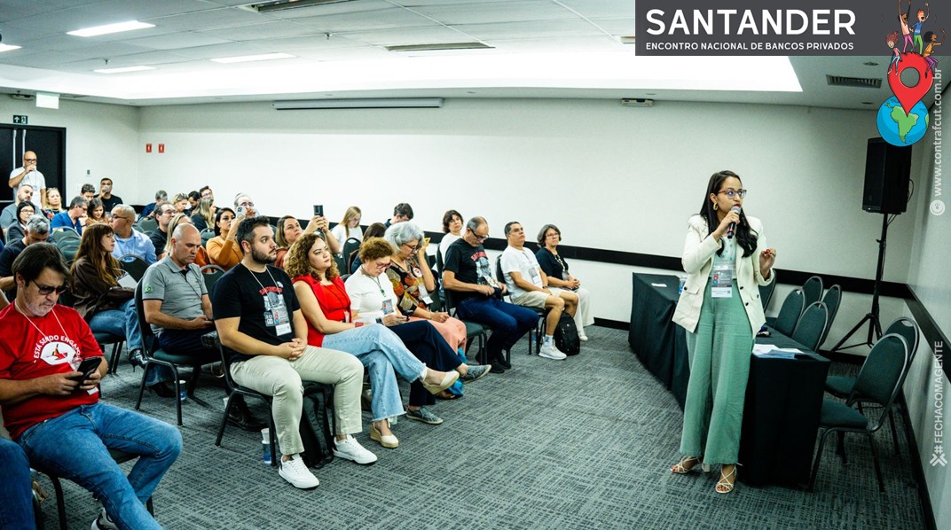 Encontro Nacional do Santander debate intensificação das ações de luta e organização